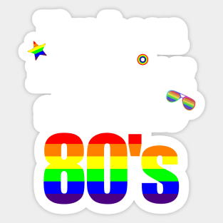 Gay Pride Marching LGBT Eighties Sticker